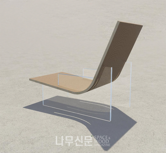 뜬의자 Floating Lounge Chair | 김성우 / 780x1437x1167, Birch Plywood &Acrylic